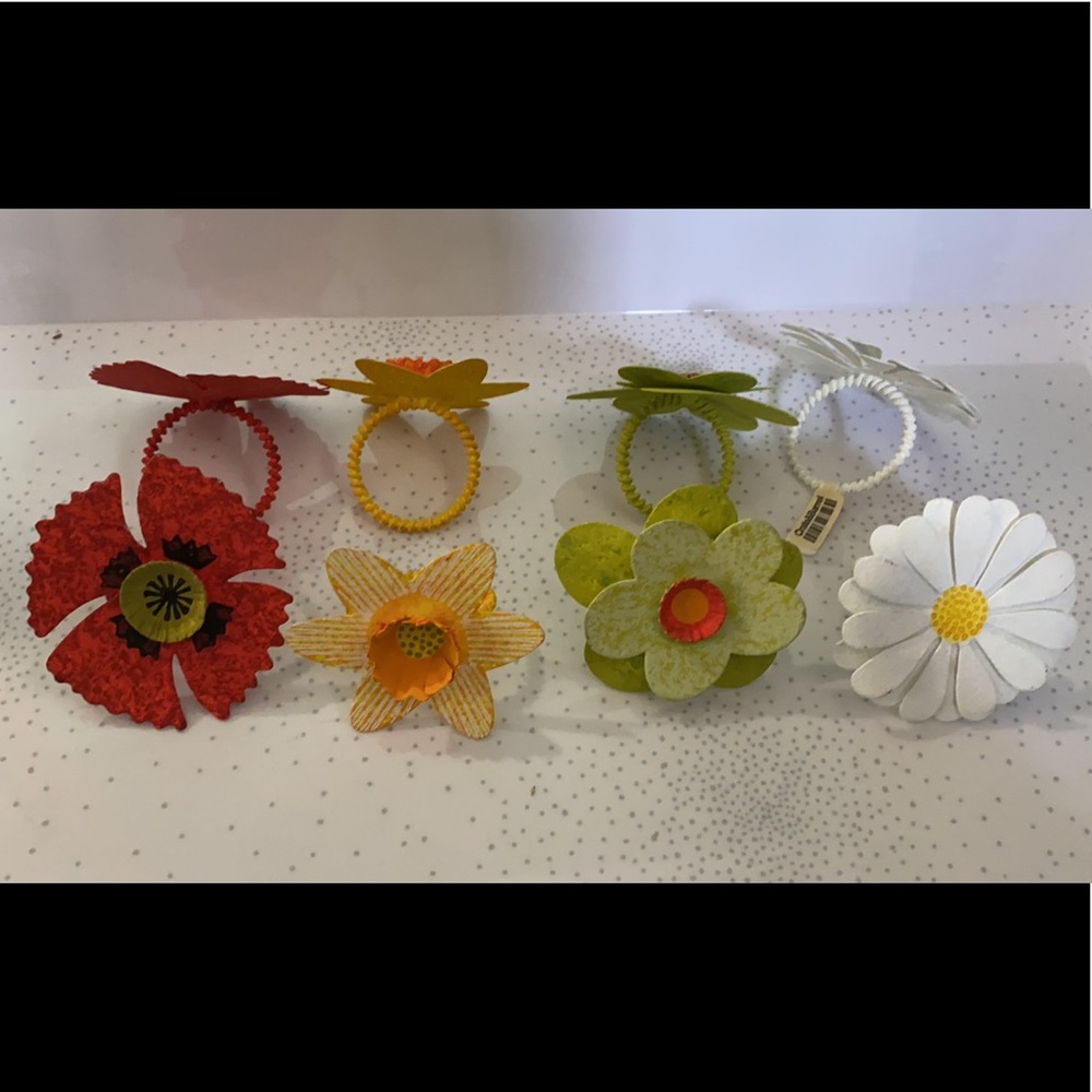 Crate & Barrel Floral Napkin Holders